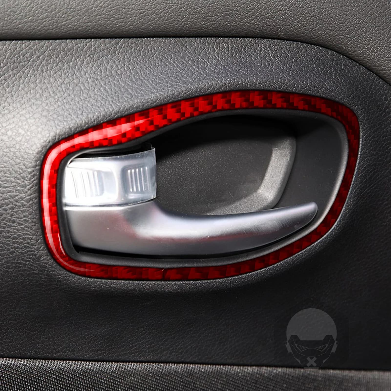 4-piece Soft Carbon Fiber Car Door Inner Handle Frame Panel Decor FOR JEEP RENEGADE 2014-2023 Interior Accessory Stickers