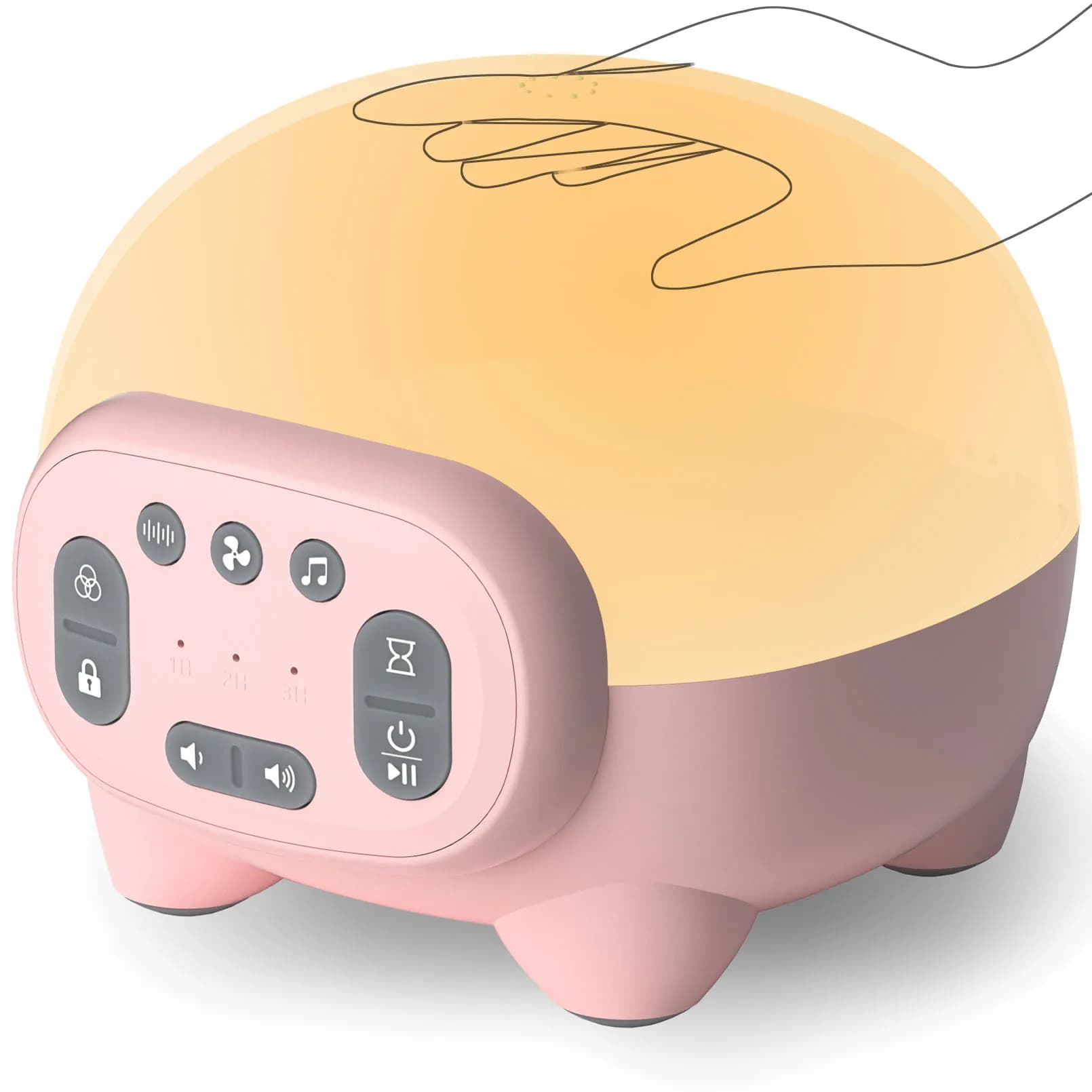 Sleep sound machine, 42 soothing sounds, 9 colors baby night light full touch control, can block noise and relieve tension