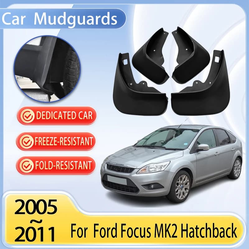 Car Mudguards Parts For Ford Focus II MK2 Hatchback Accessories 2005~2011 Mudflaps Tool Splash Fender Flare Cover Guard Auto Mud