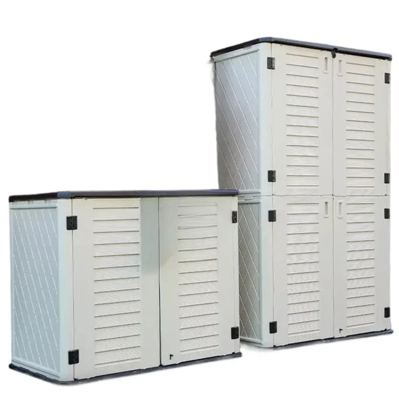 Outdoor storage cabinet, large-capacity sunscreen and waterproof household plastic multi-layer storage balcony