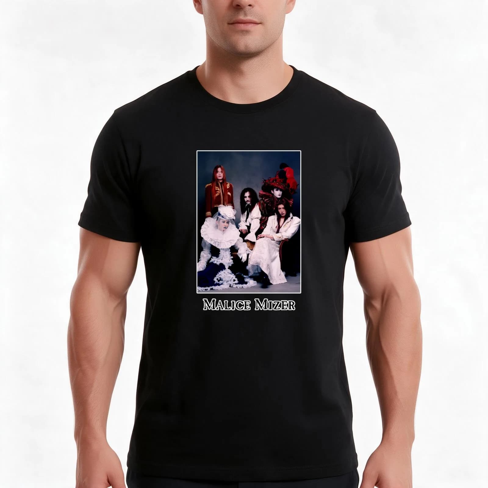 MALICE MIZER - Early GACKT / Voyage era Band Picture (Japanese Rock Visual Kei Band) T-Shirt, Summer Casual Cotton Tee