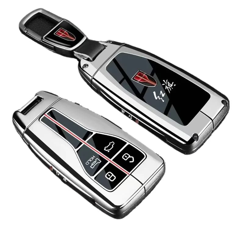 Premium Zinc Alloy Key Cover Case for Hongqi HS7 (2019-2022) / HS5 - Protective Key Fob Shell Keybag Keychain