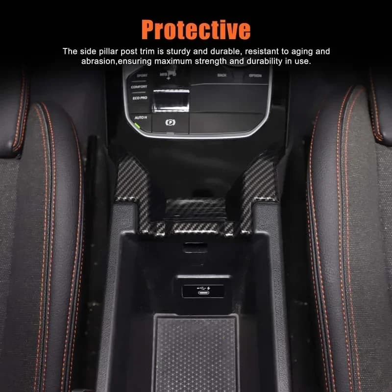 ABS carbon fiber For BMW 1 2 Series F40 F44 2020-2024 Car center console armrest box front decorative panel sticker accessories