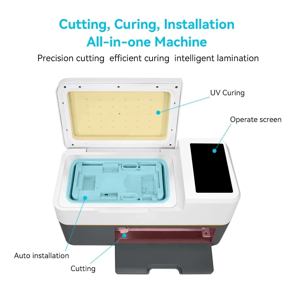 For Mobile Phone Hydrogel TPU EPU Film Glass Screen Protector Cutting Machine Applying Machine For Screen Protector