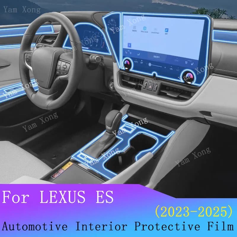 For Lexus ES 300 350h 2023 2024 2025 Accessories Film Interior Transparent Film TPU GPS Navigation Gear Panel Center Console Fil