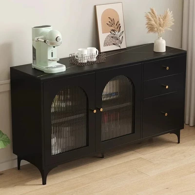 Dining Room Sideboard Coffee Bar Cabinet Storage Locker 3 Drawes Gabinetes De Cocina Home Mobile Side Table Kitchen Furniture