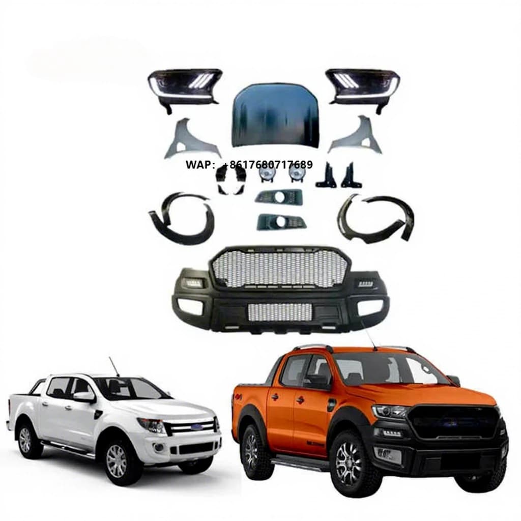 Front Bumper Upgrade Kit for Ranger T6 to Raptor Facelift Accessories for Ranger T6 to Raptor Conversion Kit Bodykit