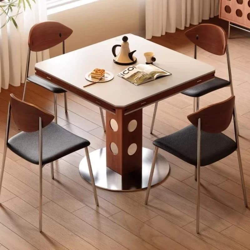 Small Space Dining Tables Square Living Room Round Multifunctional Dining Tables Interior Table A Manger Nordic Furniture