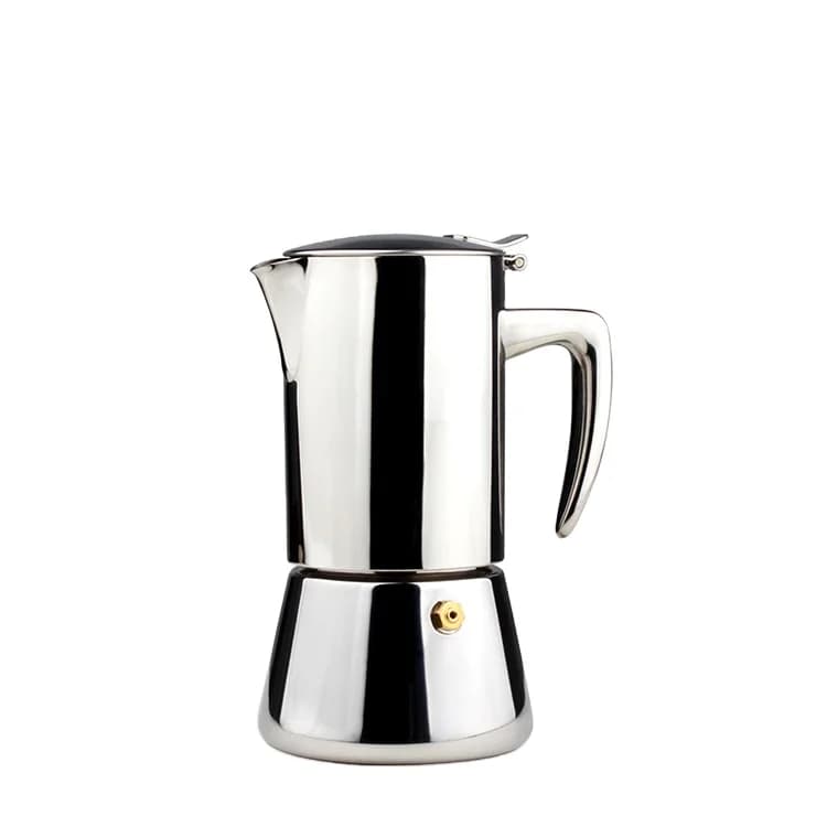 Portable concentrated filter coffee machine leak-proof spout double-layer thickened 304 stainless steel mocha pot
