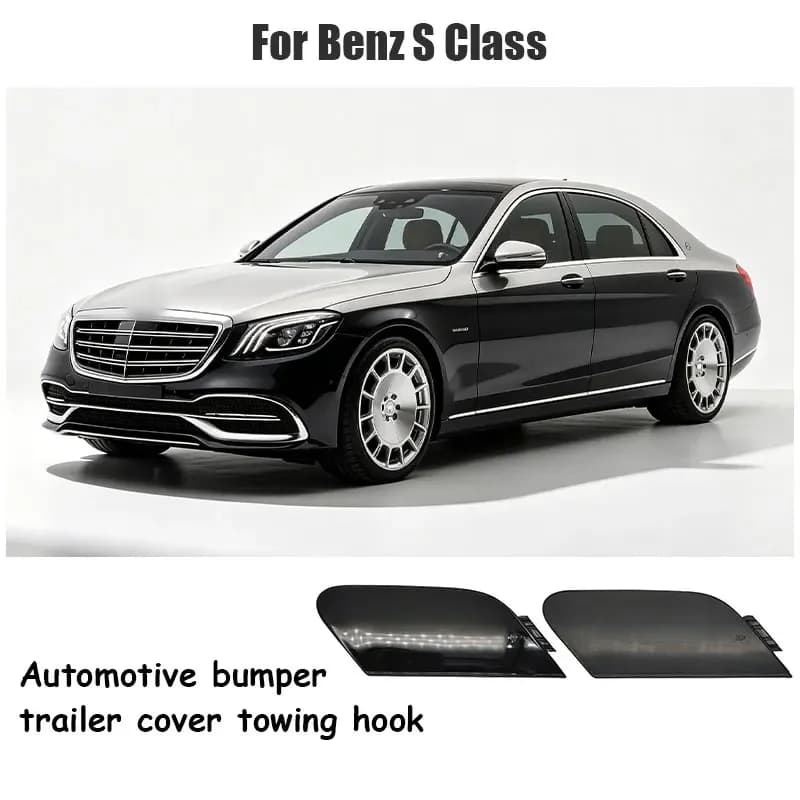For Mercedes Benz S Class W222 S300 S320 S350 S400 S500 S600 2014-2020 Car Rear Bumper Tow Hook Cover Cap Accessory Black