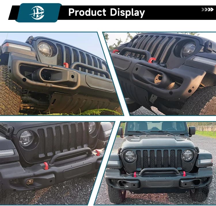 China Big Factory Good Price 10th Anniversary jeep wrangler Steel Front Bumper for jeep wrangler Jk 07-17 jl 2018+