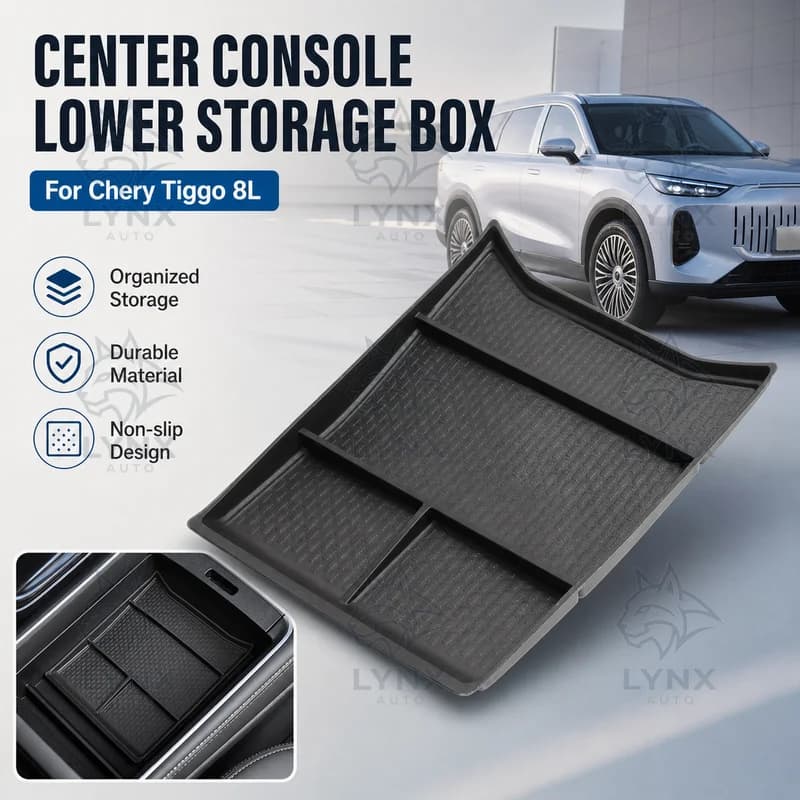 For Chery Tiggo 8L Center Console Lower Storage Box Car Organizer Automotive Accessories Custom Modification Parts