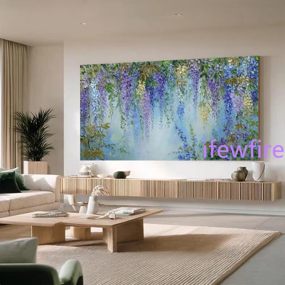 100% Handmade Abstract Oil Painting on Canvas Mural Top Design Beautiful vines Wall Art Picture for Living Room Decor Image