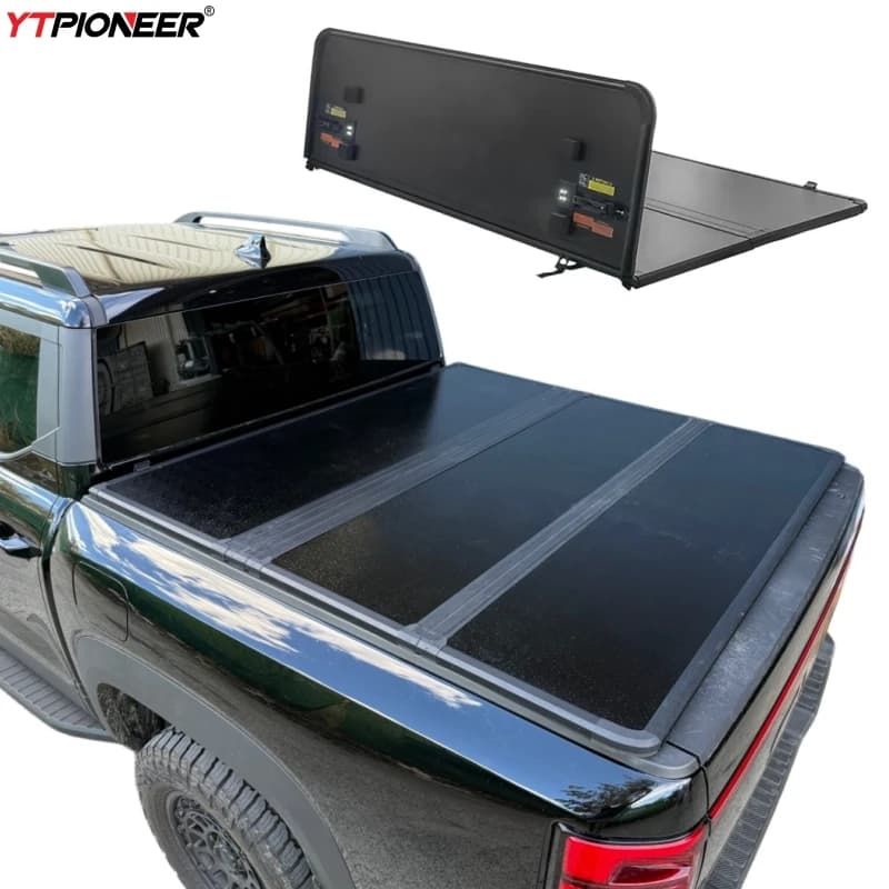 For 2025 2026 BYD Shark Pickup Rear Trunk Lid Aluminium Bed Tonneau Cover Truck Hard Trifold Covers For BYD Shark 6