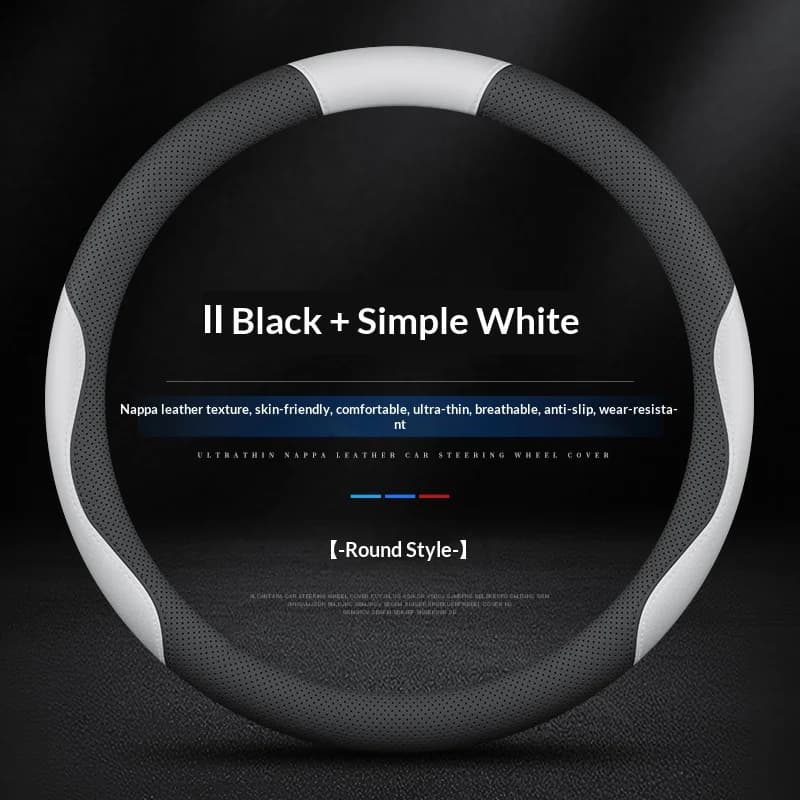 For Renault Clio Megane 3 Scenic Laguna Logan Kadjar Kangoo Sandero CAPTUR DUSTER 37-38cm Leather Car Steering Wheel Cover