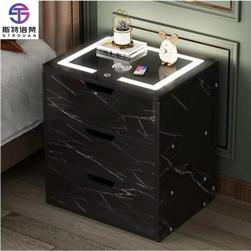 Modern Style Wooden Bedroom Furniture Set High Quality Includes Nightstands and Wardrobe Frame for Home Design