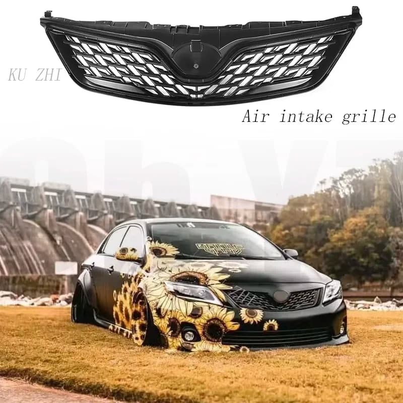 Modified For Toyota Corolla 2010-2013 Racing Grill Front Bumper Mesh Cover Grill Grille For Trims Performance Upgrade Tuning