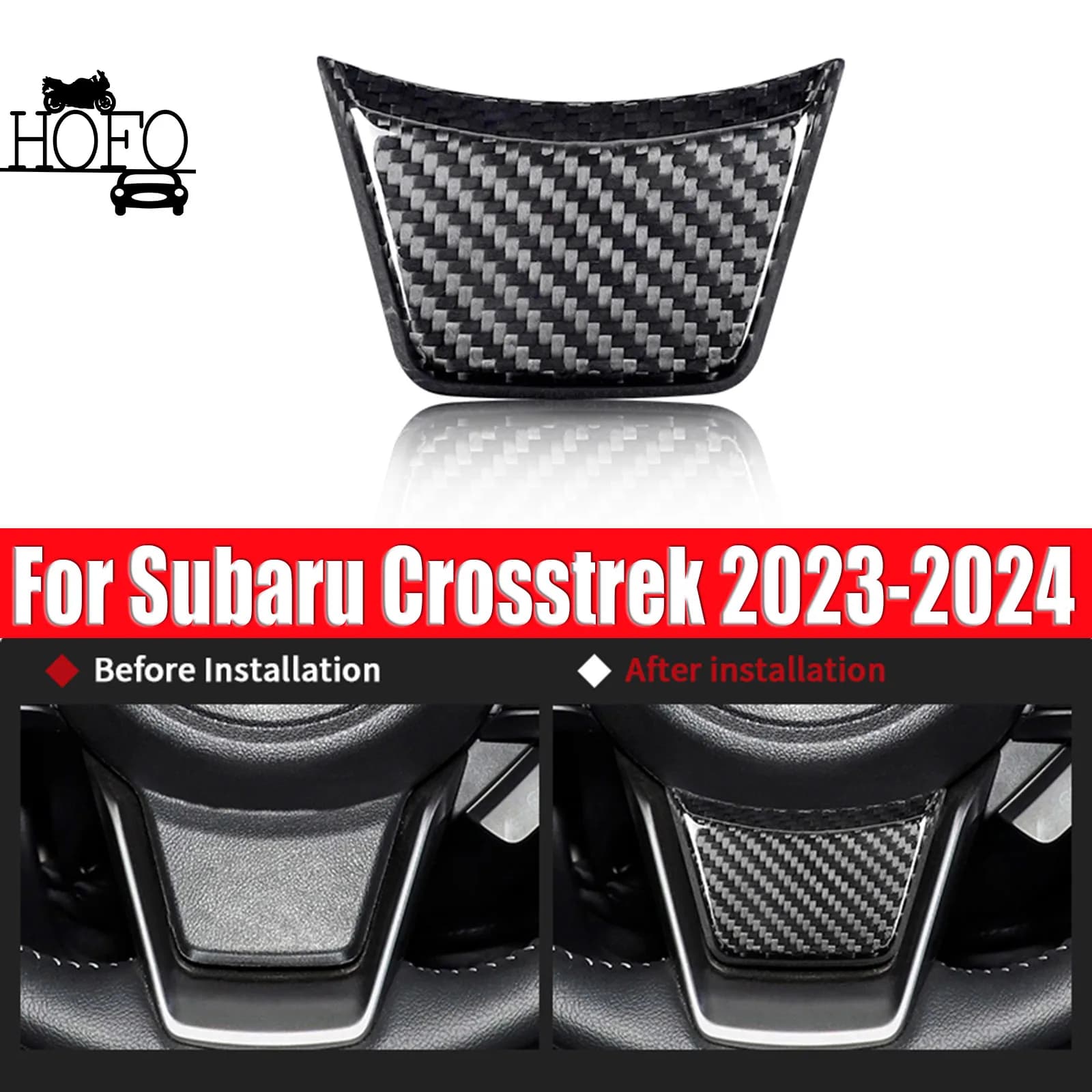 For Subaru Crosstrek 2023-2024 Car Steering Wheel Chin Trim Cover Panel