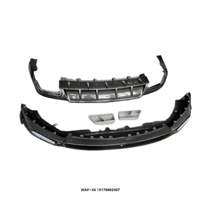 For  Levante Genuine Carbon Fiber Body Kit M-Style Front Lip and Rear Diffuser  Product