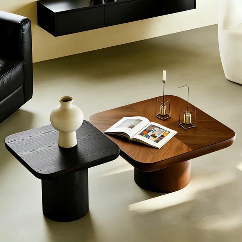 high-end square coffee table combination light luxury wooden high-end coffee table minimalist meubles de maison home furniture
