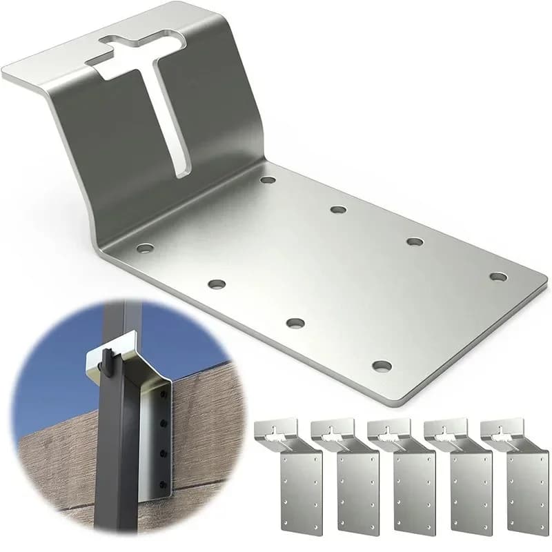 6-Piece T-Post Bracket, T-Post Target Hanger, Fence Bracket for T-Post