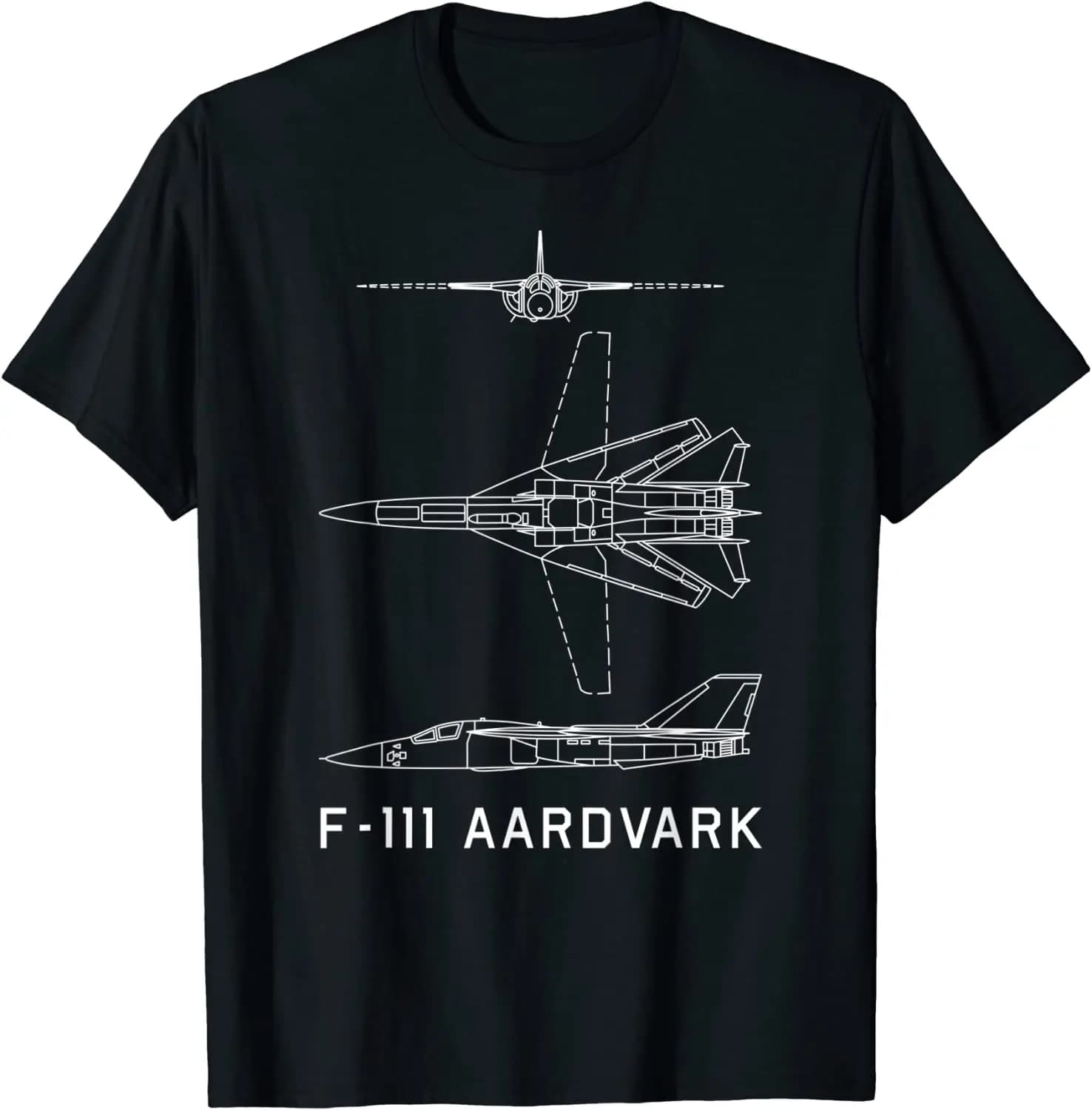 F-111 Aardvark American Jet Plane Blueprint Men T-Shirt Short Sleeve Casual 100% Cotton O-Neck Summer TShirt