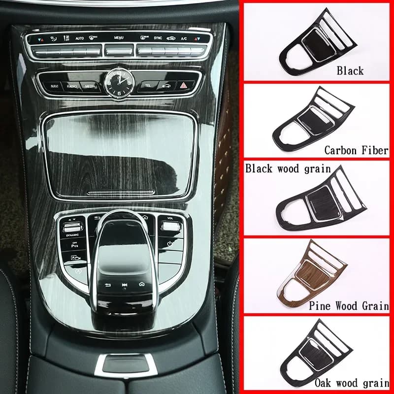 For Mercedes Benz E Class W213 S213 A238 C238 2016-2023 ABS Car Console Gear Panel Frame Cover Trim Interior Car Accessories