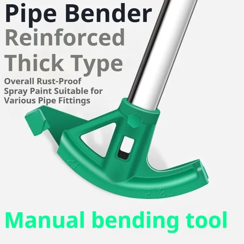 Professional Manual Pipe Bender Thickened Metal Electrical Conduit Tube Bender Copper Pipe Green Handle Tubing Bending Tool