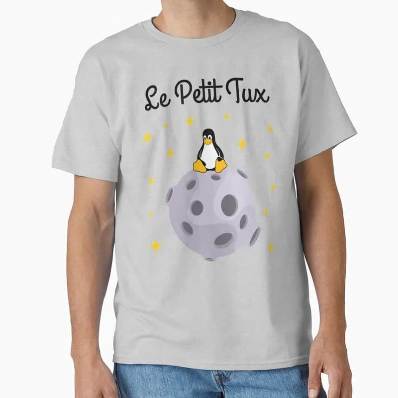Funny Linux Tux Mascot Operating System Graphic T‑Shirt Casual Short Sleeve Tees Geek IT Developer Fan Gift Streetwear S-6XL