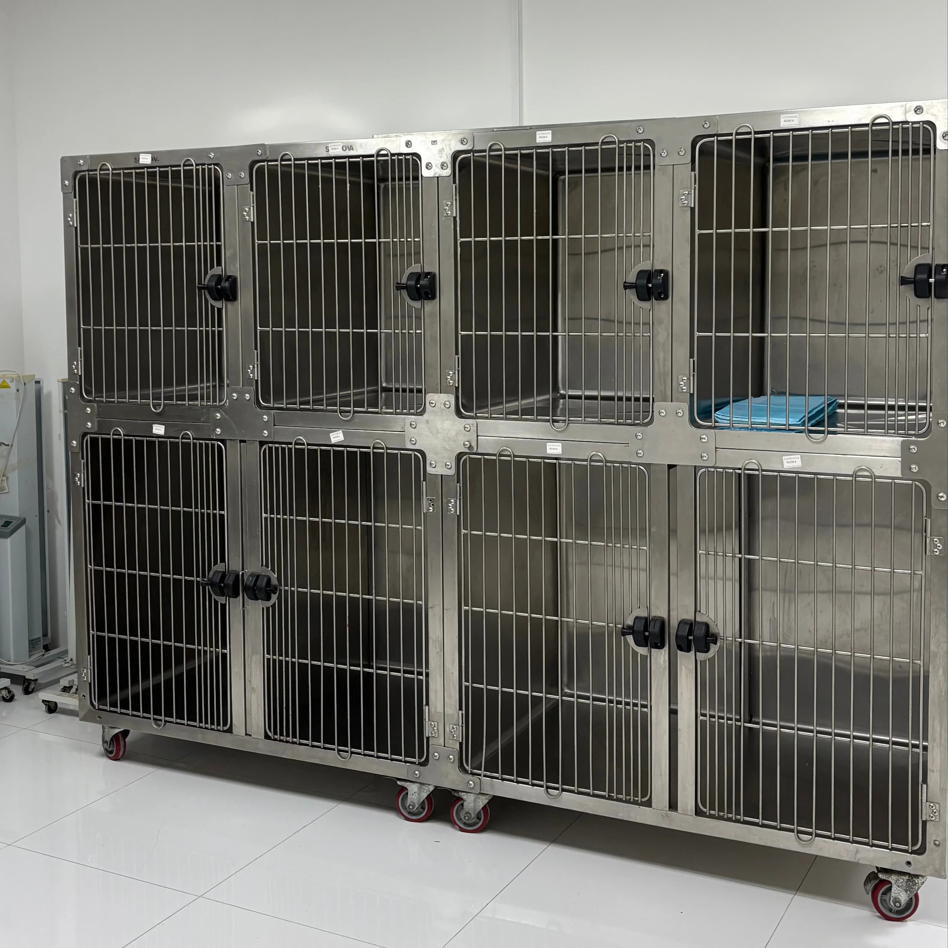 Dog Crate Furniture High Quality 304 Stainless Steel Pet Cage Veterinary Animal Clinic Disinfect Sterilize Cage