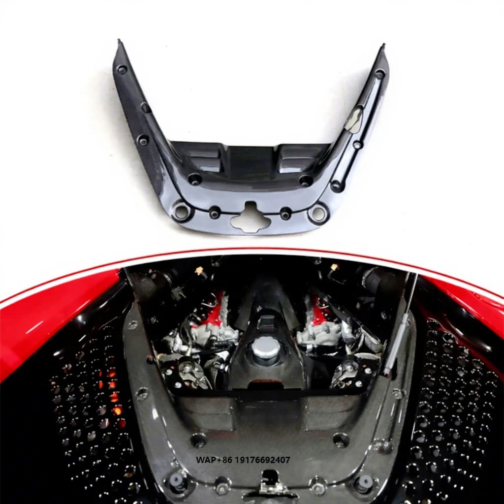 Cheapest Price Dry Carbon Fiber OEM Style Car Auto Parts Car Engine Tail Cover Lock Panel for SF90