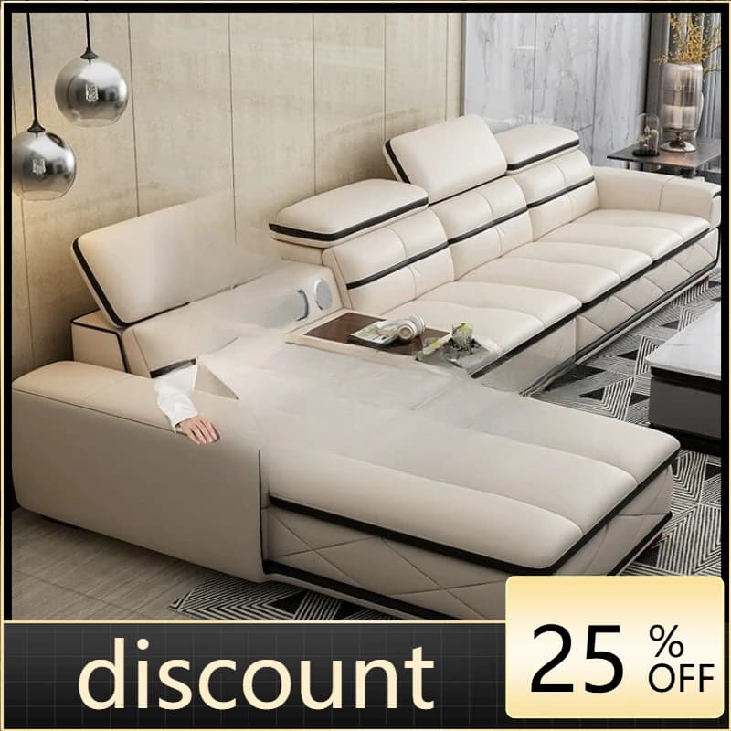 LH leather sofa first layer cowhide living room modern simple small apartment home combination