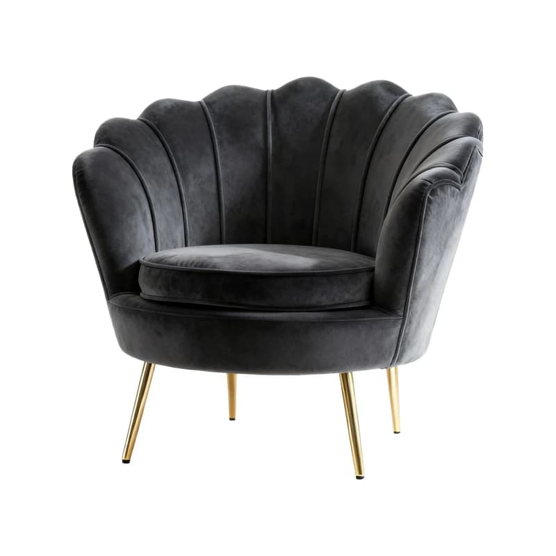 Modern fabric comfortable leisure sofa chair suitable for small apartment living room home office simple petal design