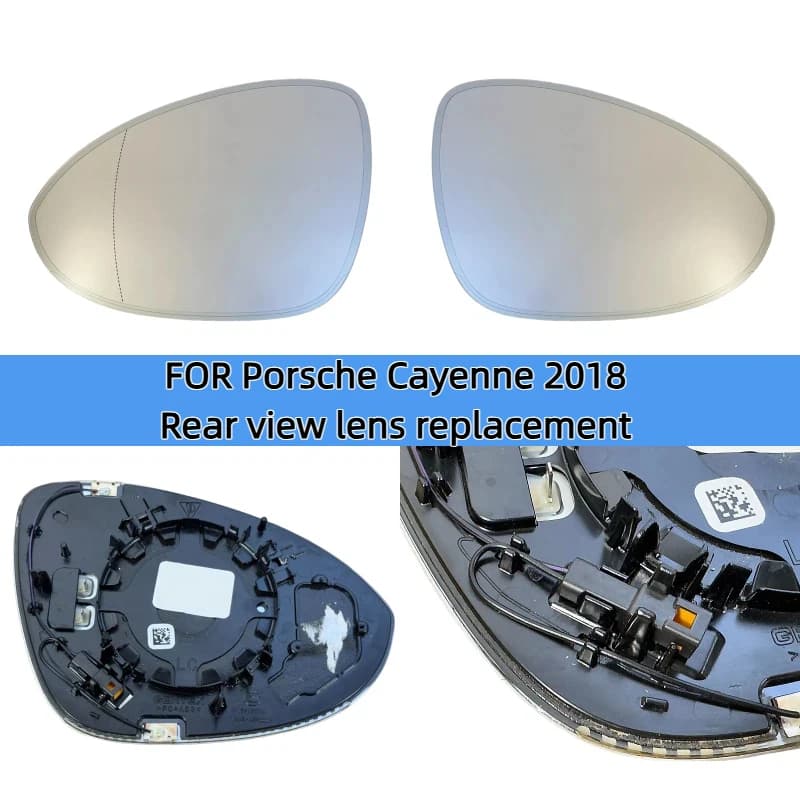 FOR Porsche Cayenne 2018  Auto View Mirror Wide Angle Glass Auto Dim Heated 9Y1857521N  9Y1857522T