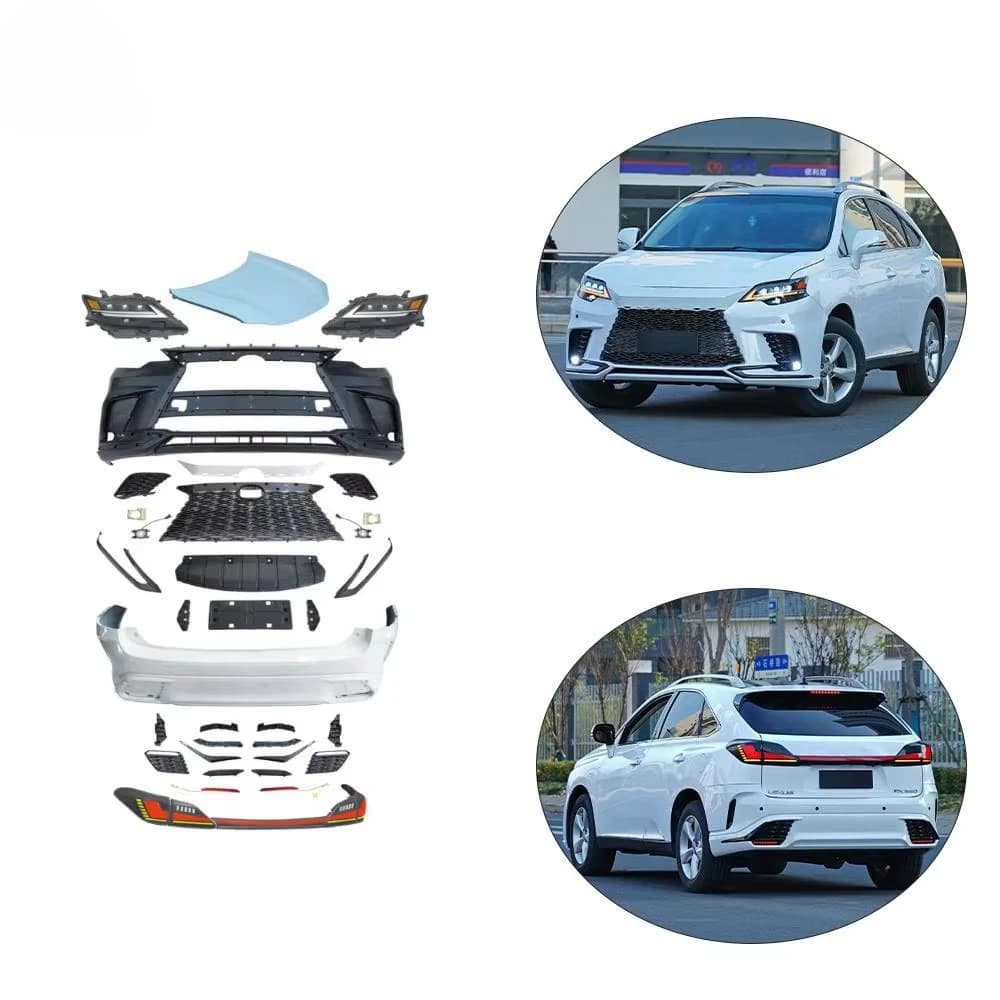 High Quality 7788 Bumpers Kit for Lexus RX270 300 350 2009-2015 Upgrade to 2024 Body Kit with Three-Eye Headlights Tail Lights