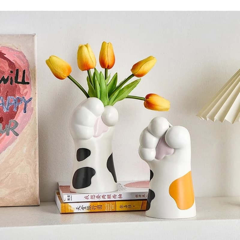 Claw Shaped Resin Vase Tabletop Flower Ware Decoration Arrangement Dried Home