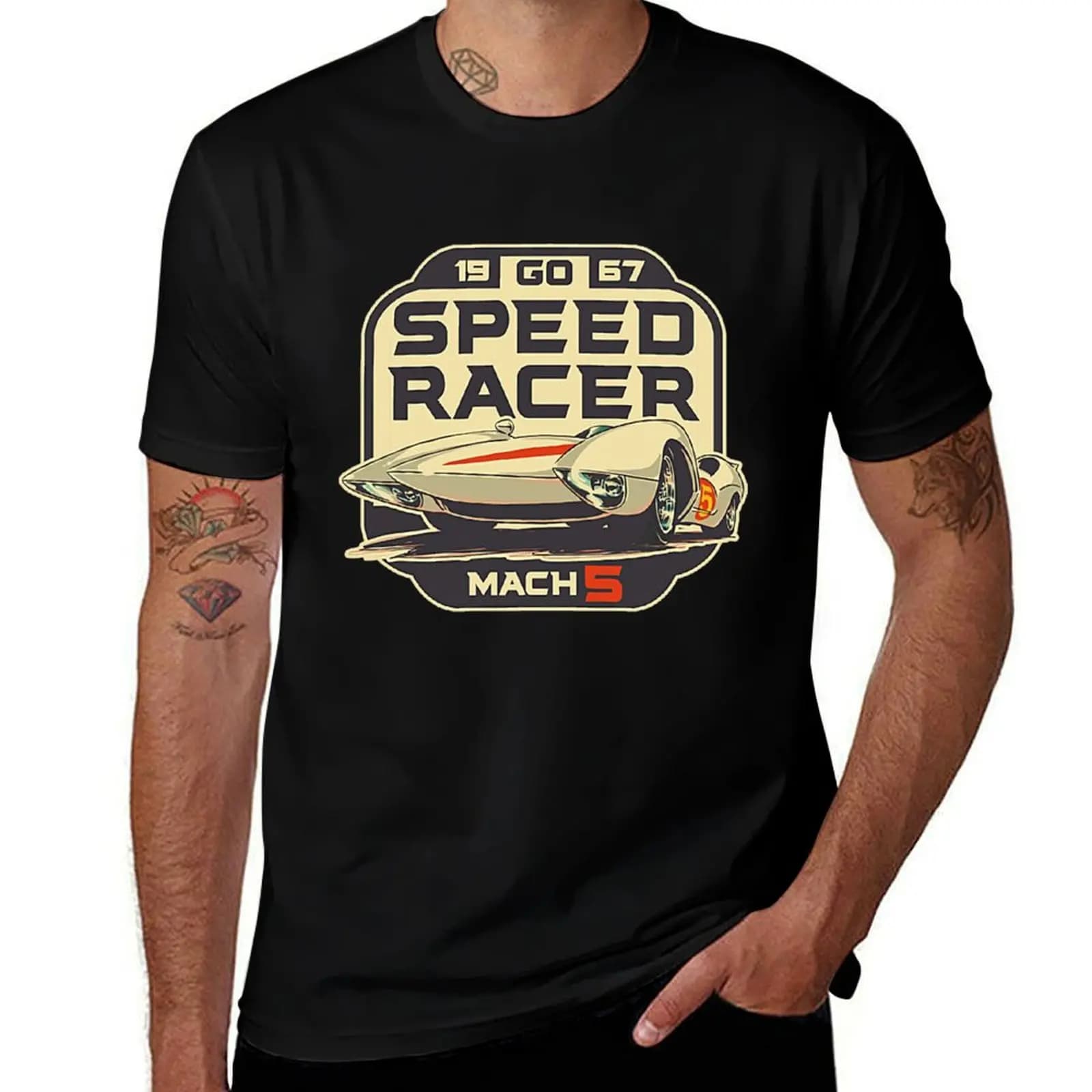 Retro Speed Racer T-Shirt Simple Print Design T-Shirt