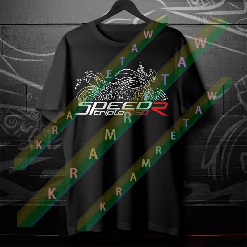 2025 summer Triumphs Men T Shirt Casual Speed Triple 1050 S R RS Motorcycle T-shirt Graphic Summer 100% Cotton Cool Tee S-3XL