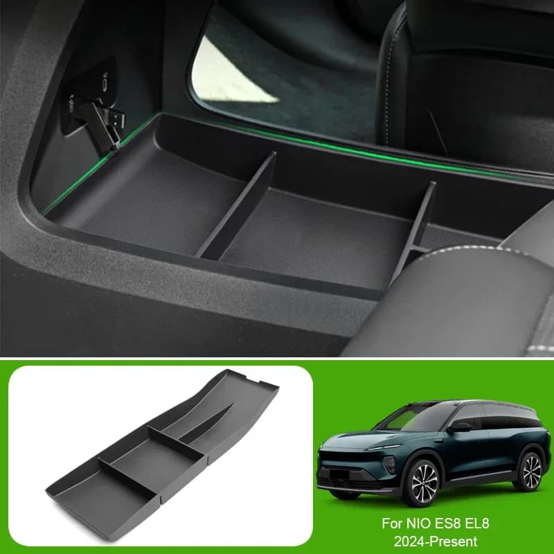 For NIO ES8 EL8 2024-Present Car ABS Armrest Box Storage GPS Under Centrol Control Organizer Tray Auto Interior Accessories