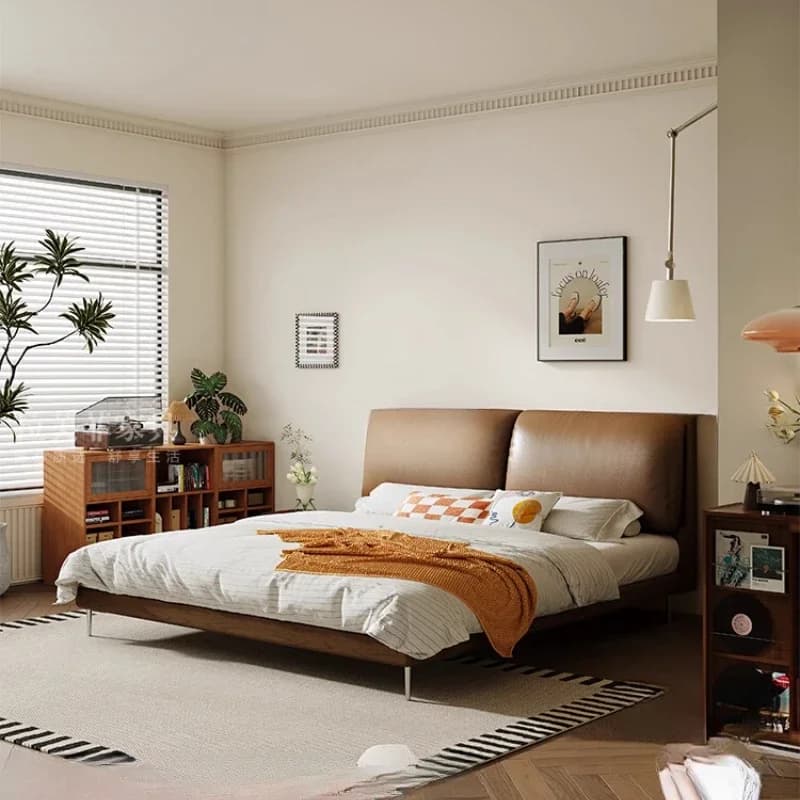 Luxury 200×180cm Double Bed Storage Set Metal Modern Adults Loft Bedroom Beds King Size Hotel Camas De Dormitorio Home Furniture