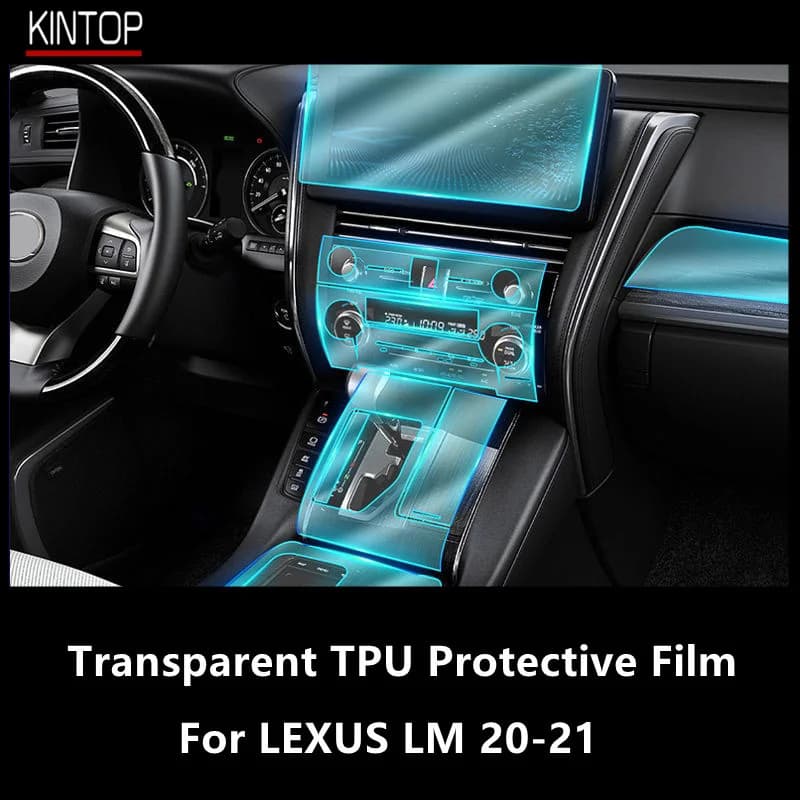 For LEXUS LM 20-21 Car Interior Center Console Transparent TPU Protective Film Anti-scratch Repair Film Accessories Refit