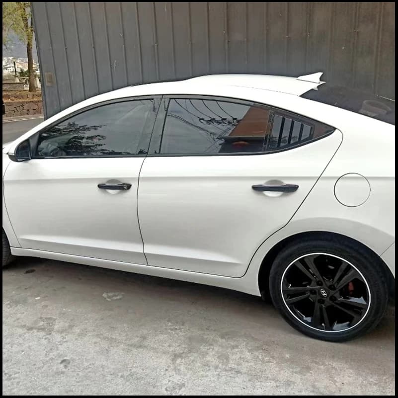 For Hyundai Elantra 2016-2020 Rear Triangular Window Blind Shades Louver Cover Decorative Frame Car Styling Auto Accessories