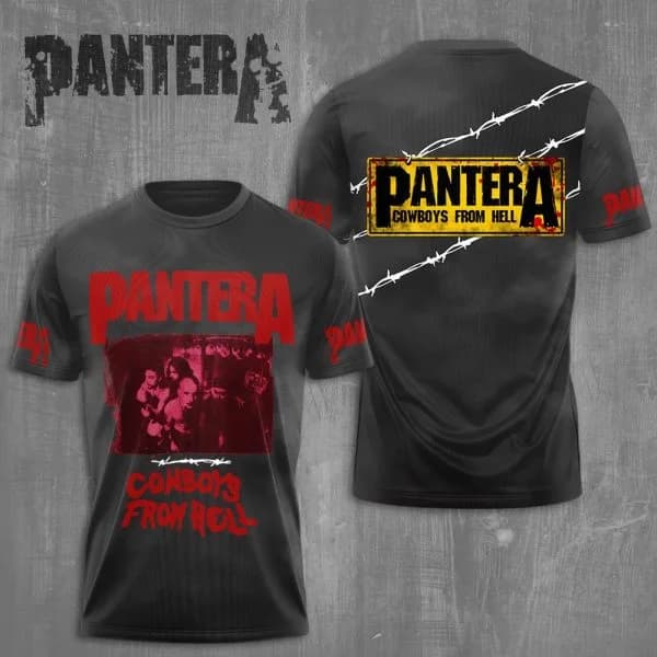 Popular Rock Band Pantera 3D Printing Men Women T-shirt O-neck Short Sleeve Hip Hop Top Casual Streetwear Kids Tees Tops