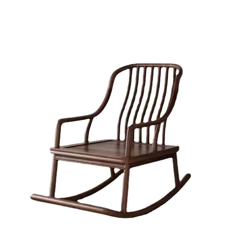 Walnut all solid wood rocking chair, recliner nap chair