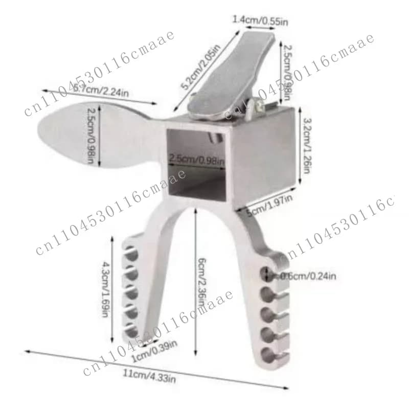 Stainless steel eight-strand round rubber band bow head pedal bow door 8-strand long elastic round bow head accessories