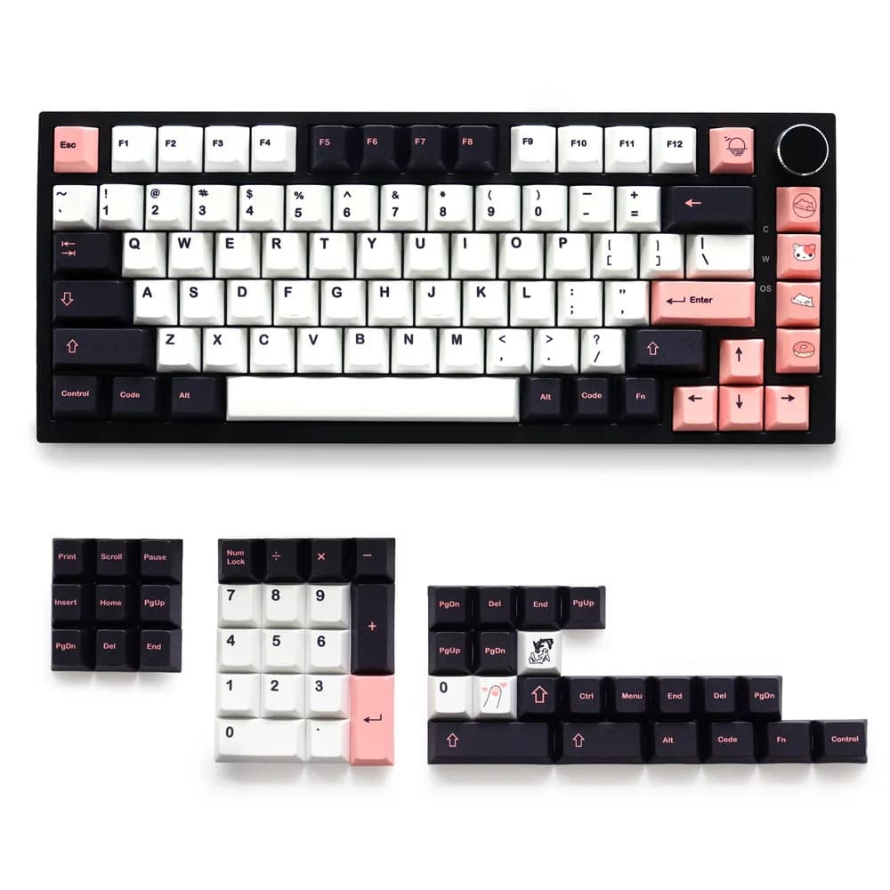 Pink sublimation mini full set of mechanical keyboard caps