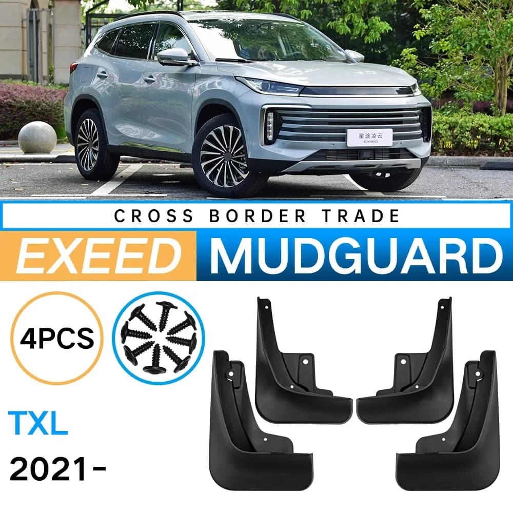 Splash Guards Fender MudFlaps Front Rear Car Accessories 4pcs Mudguards for Chery Exeed TXl TX 2021 2022 2023