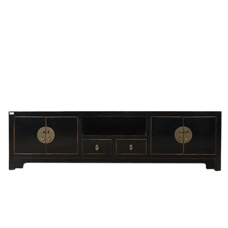 Q181 New Chinese solid wood simple antique edging old TV cabinet new classical low cabinet floor cabinet