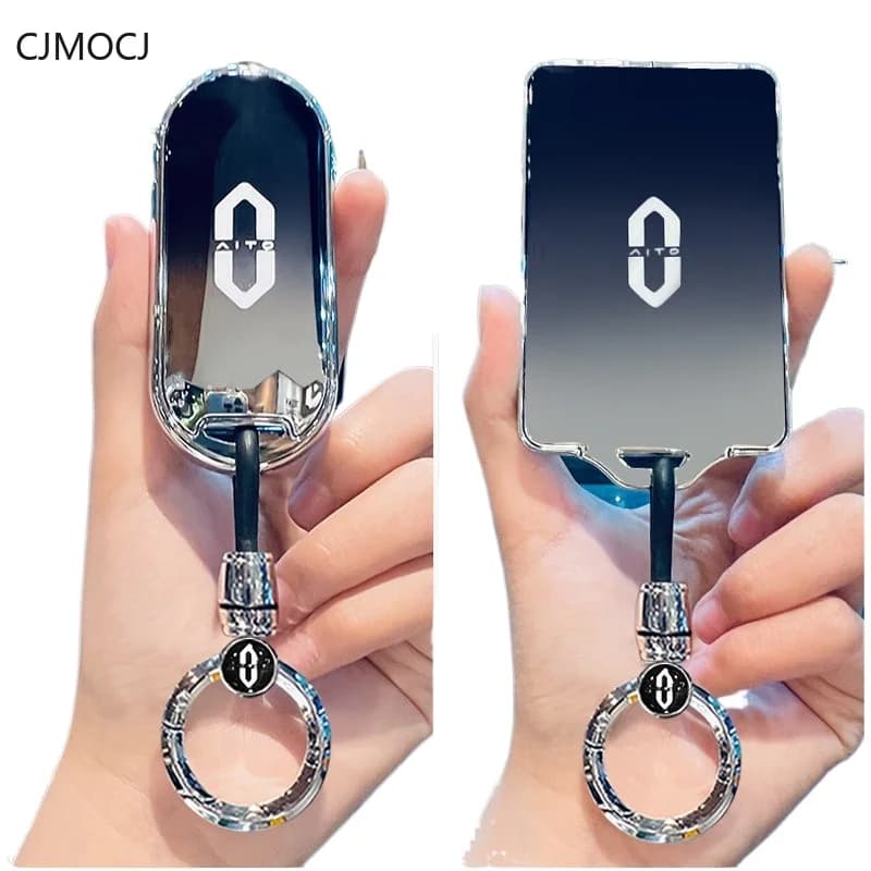 Premium Zinc Alloy Key Cover Case for AITO M7 / M5 / M9 / M8 (2025-2026) - Protective Key Fob Shell Keychain