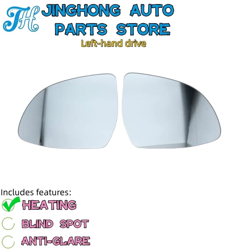 Heated Rear View Mirror Glass with Warning Light, For BMW X3 X4 X5 X6 X7 | F25 G01 G08 F26 G02 F15 G05 F